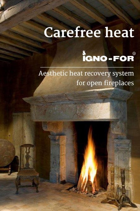Igno For Heat Recovery System For Open Fireplaces